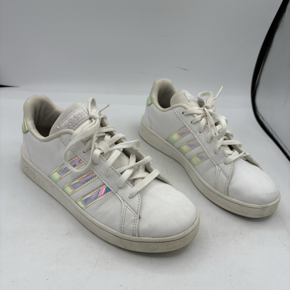 Adidas Shoes Womens Size‎ 5 Grand Court Sneakers Iridescent White